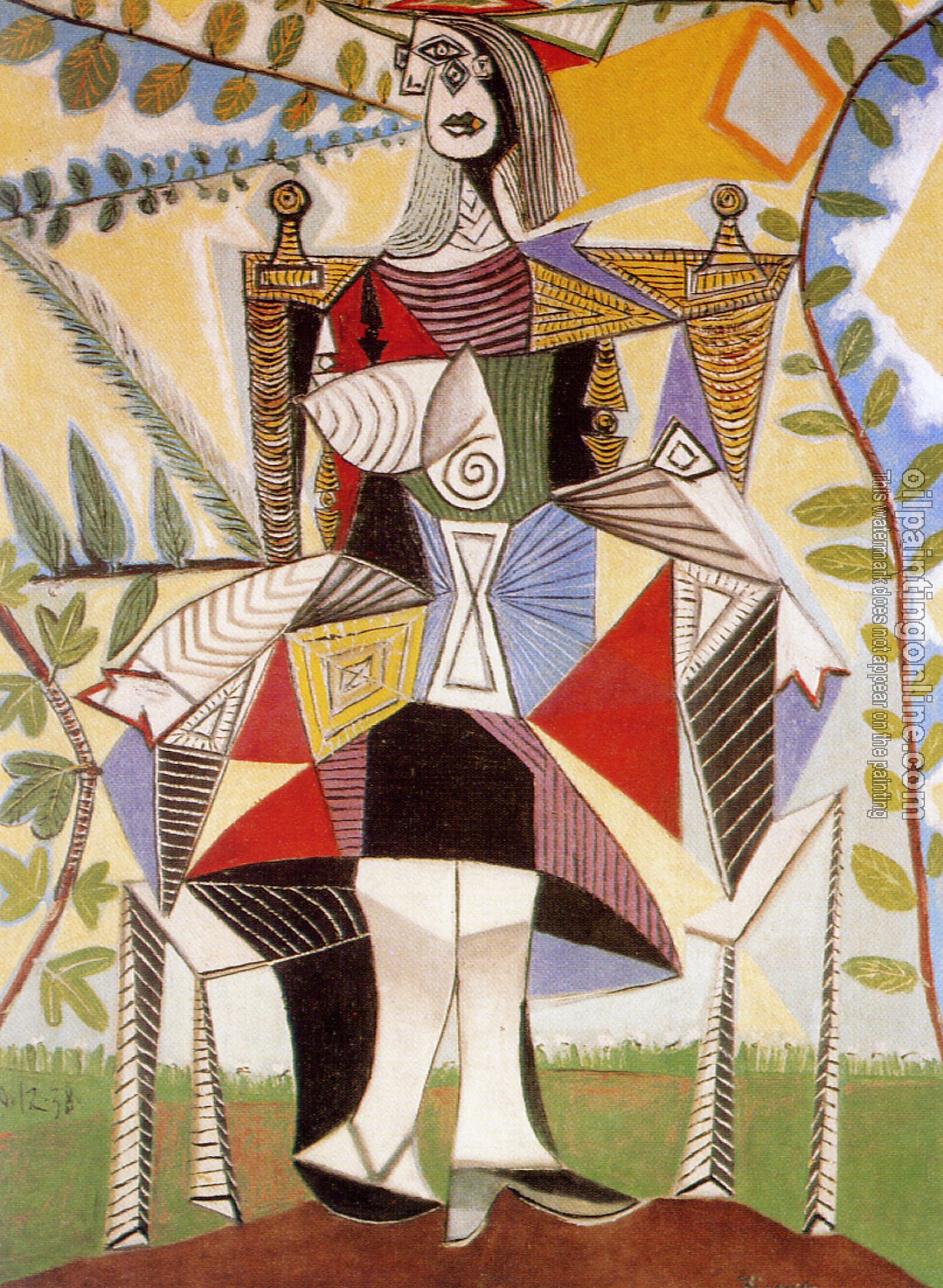 Picasso, Pablo - seated woman in a garden